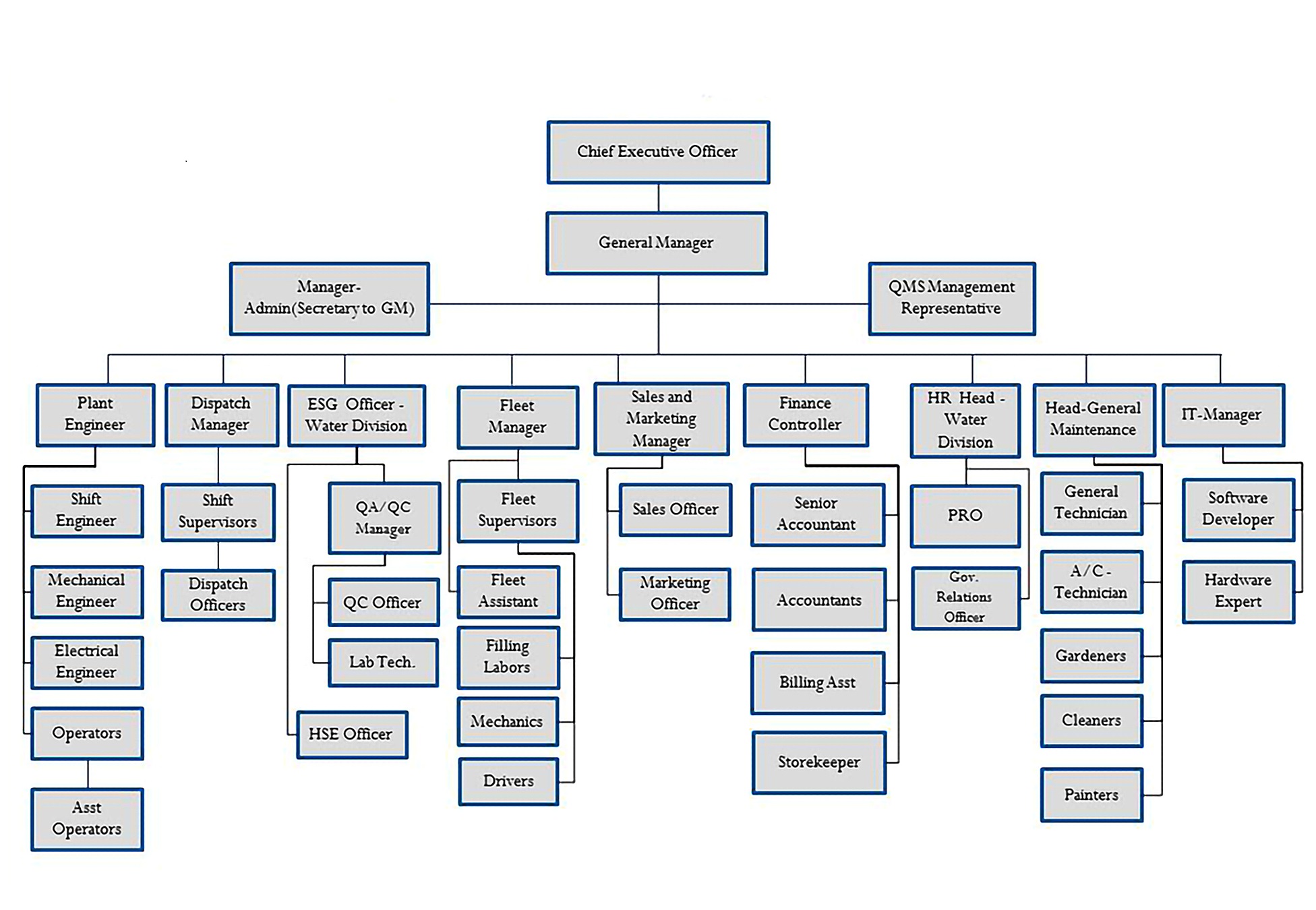 Zoo Organizational Chart